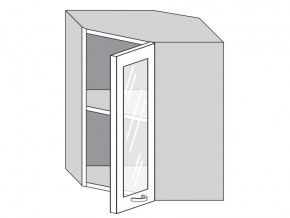 1.60.3у Шкаф настенный (h=720) угловой на 600мм со стекл. дверцей в Кургане - kurgan.magazinmebel.ru | фото