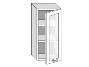 19.40.3 Шкаф настенный (h=913) на 400мм с 1-ой стекл. дверцей в Кургане - kurgan.magazinmebel.ru | фото