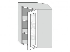 19.60.3у Шкаф настенный (h=913) угловой на 600мм со стекл. дверцей в Кургане - kurgan.magazinmebel.ru | фото
