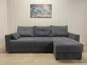 Диван Комфорт-3 ПБ+МДФ Тик-Так велюр Sensey steel grey в Кургане - kurgan.magazinmebel.ru | фото