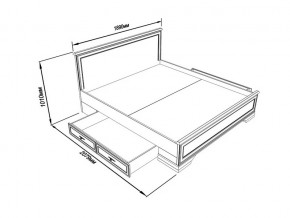 Кровать S320-LOZ/180 с выкатными тумбами Кентаки каштан в Кургане - kurgan.magazinmebel.ru | фото - изображение 2