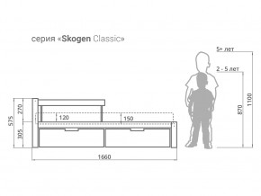 Кровать Svogen classic с ящиками и бортиком натура без покрытия в Кургане - kurgan.magazinmebel.ru | фото - изображение 2