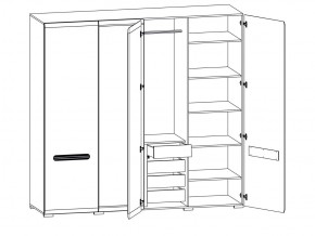 Шкаф 205-SZF2D2L/21/22 Ацтека белый в Кургане - kurgan.magazinmebel.ru | фото - изображение 2